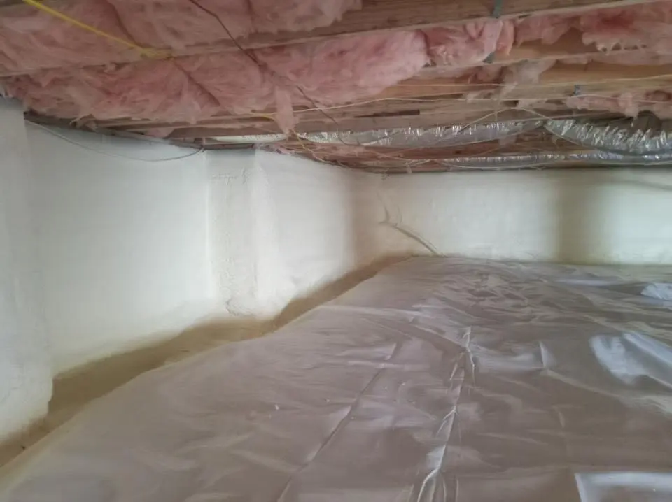 Crawl space encapsulation with closed-cell spray foam for Attic Insulation in Douglas
